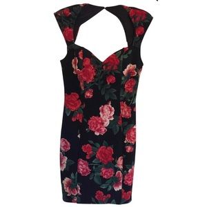 Guess bodycon rose floral dress